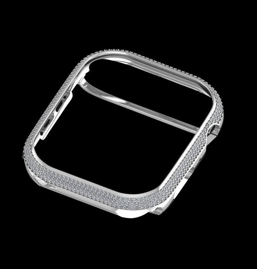 Apple Watch Custom Bezel Case 3D Print CAD Model