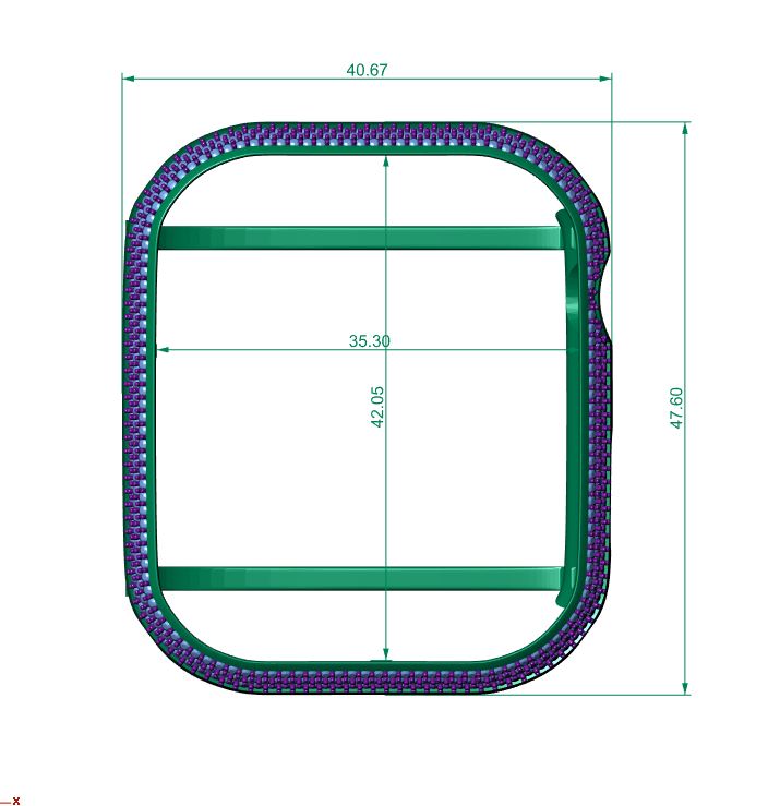 Apple Watch Custom Bezel Case 3D Print CAD Model — view 5