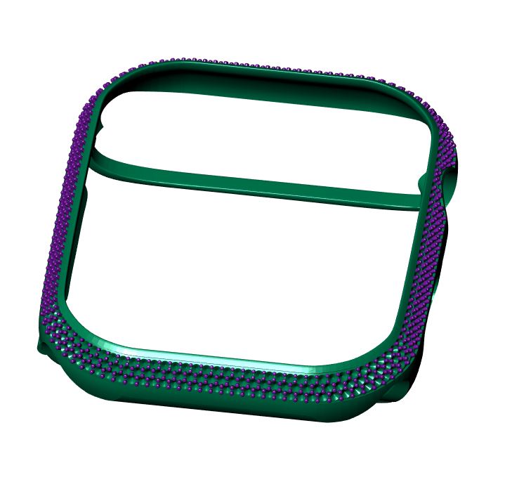 Apple Watch Custom Bezel Case 3D Print CAD Model — view 7