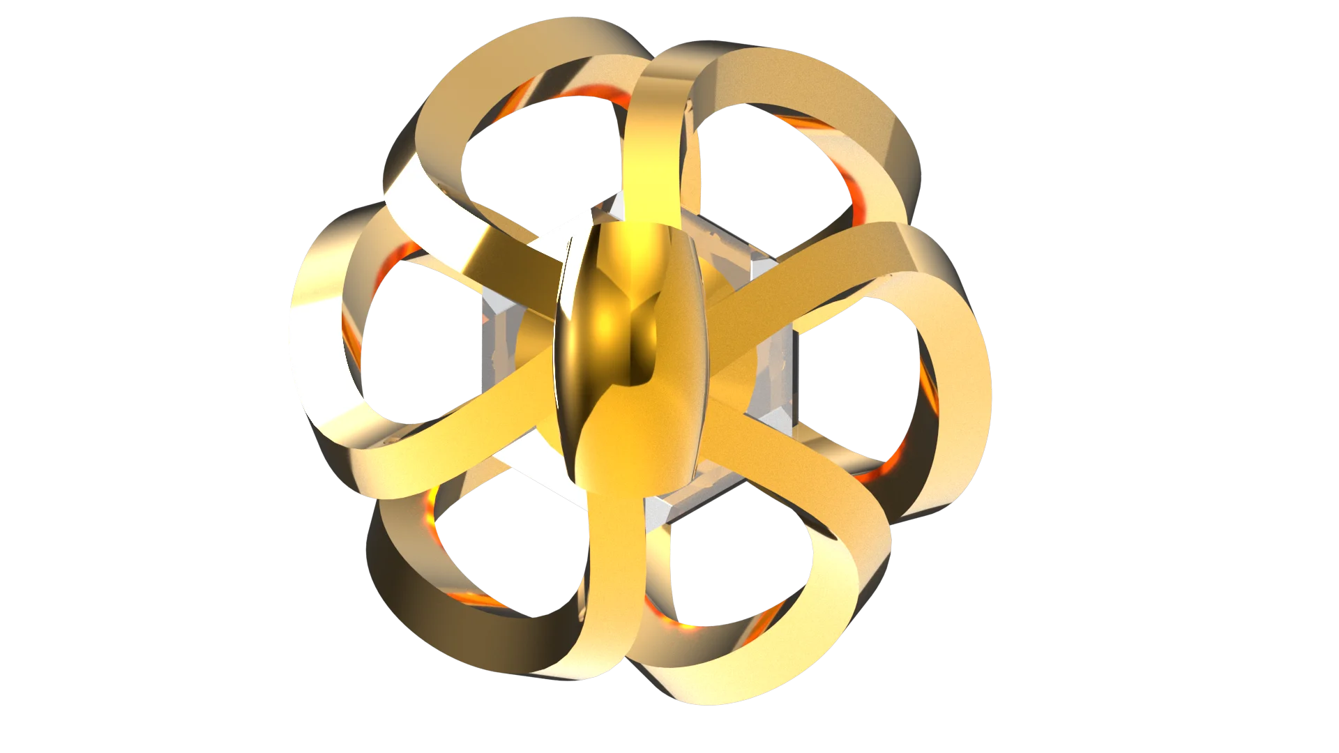 Elegant Cage Quartz Pendant Design — view 4