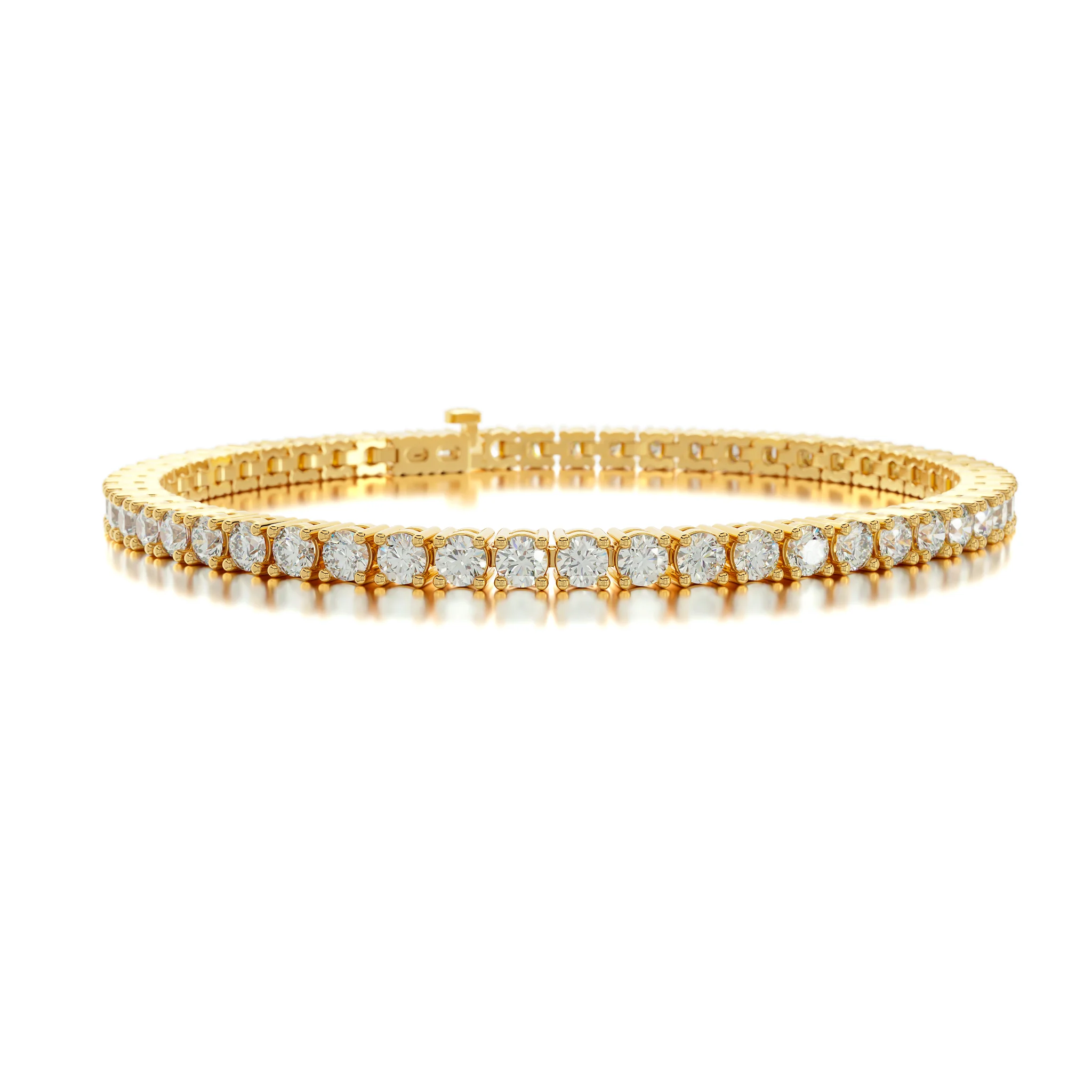 golden tennis bracelet with 3mm stones