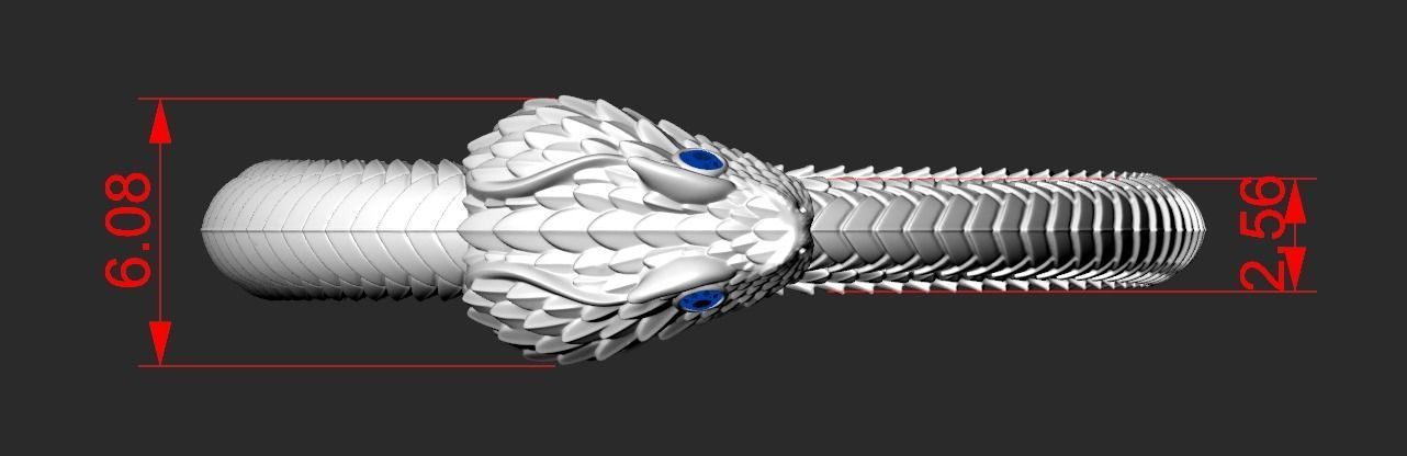 OUROBOROS - Serpent Ring | Jewelry 3D Model STL — view 5