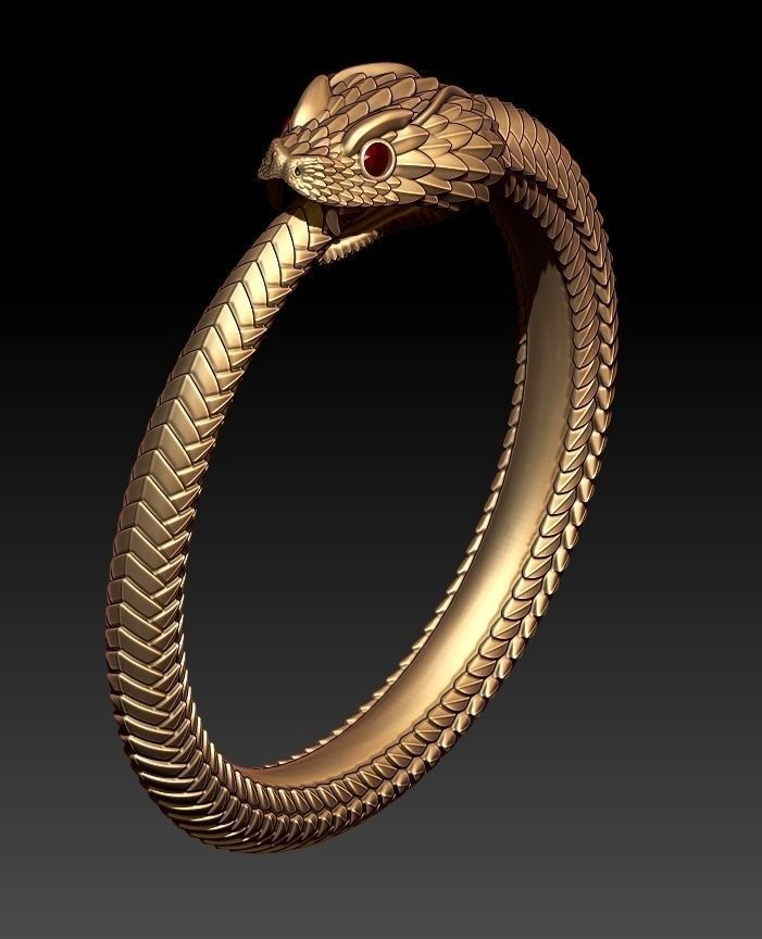 OUROBOROS - Serpent Ring | Jewelry 3D Model STL — view 8