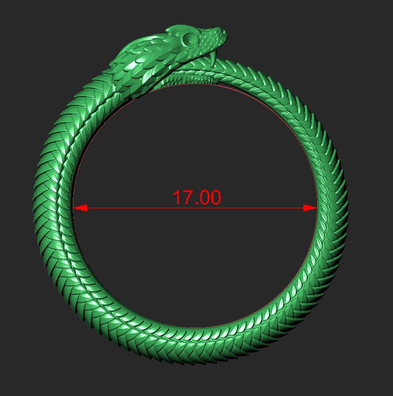 OUROBOROS - Serpent Ring | Jewelry 3D Model STL — view 4