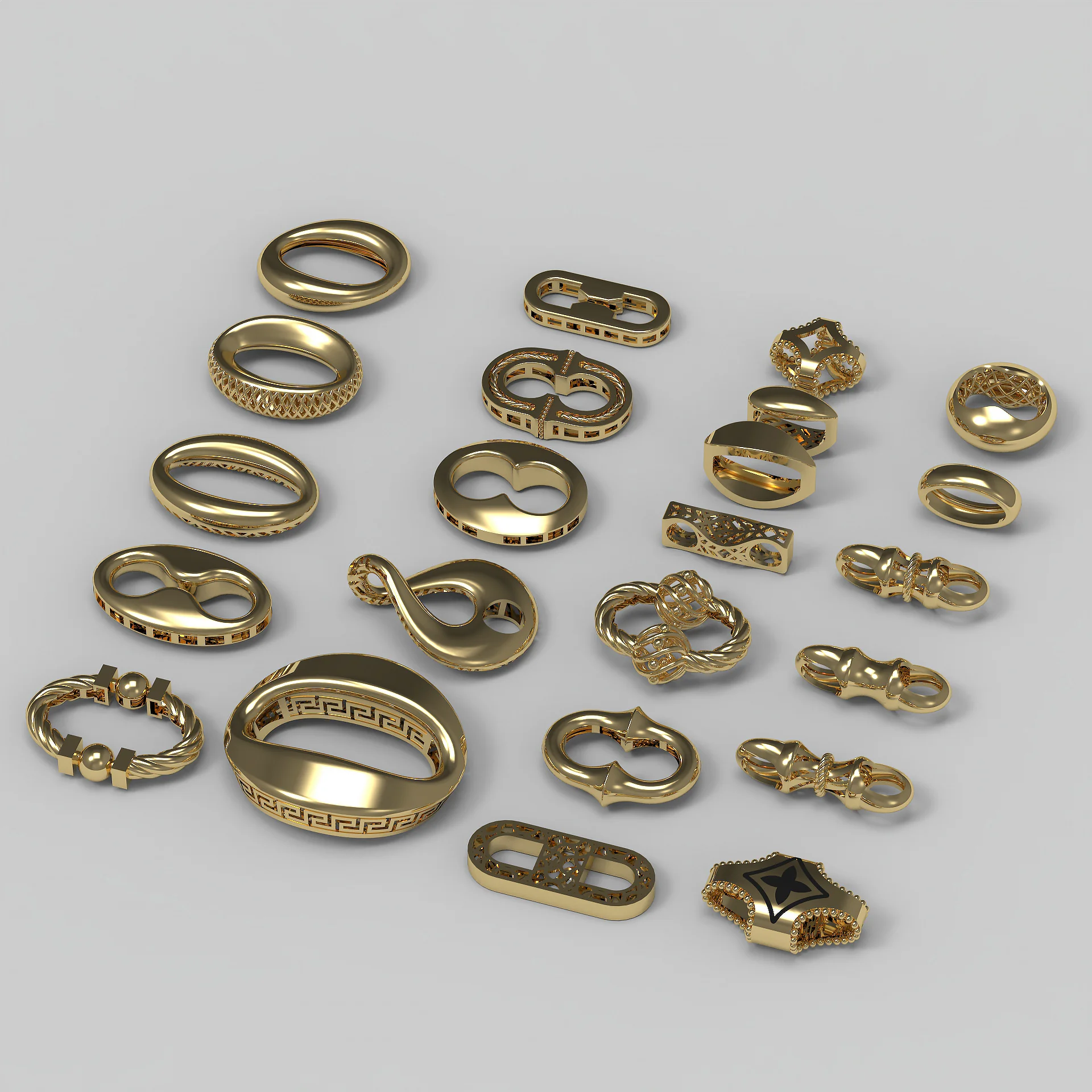 Multi-Link Chain Bead Collection — view 2