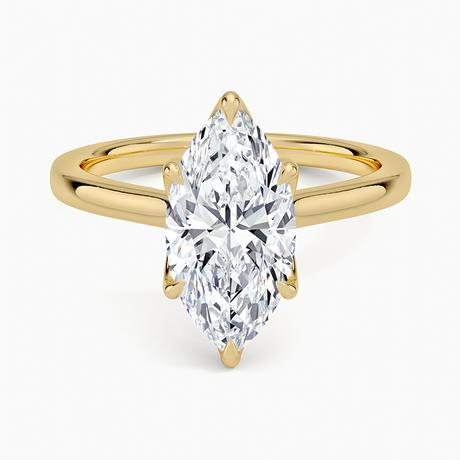 Marquise Solitaire Six-Prong Engagement Ring — view 5