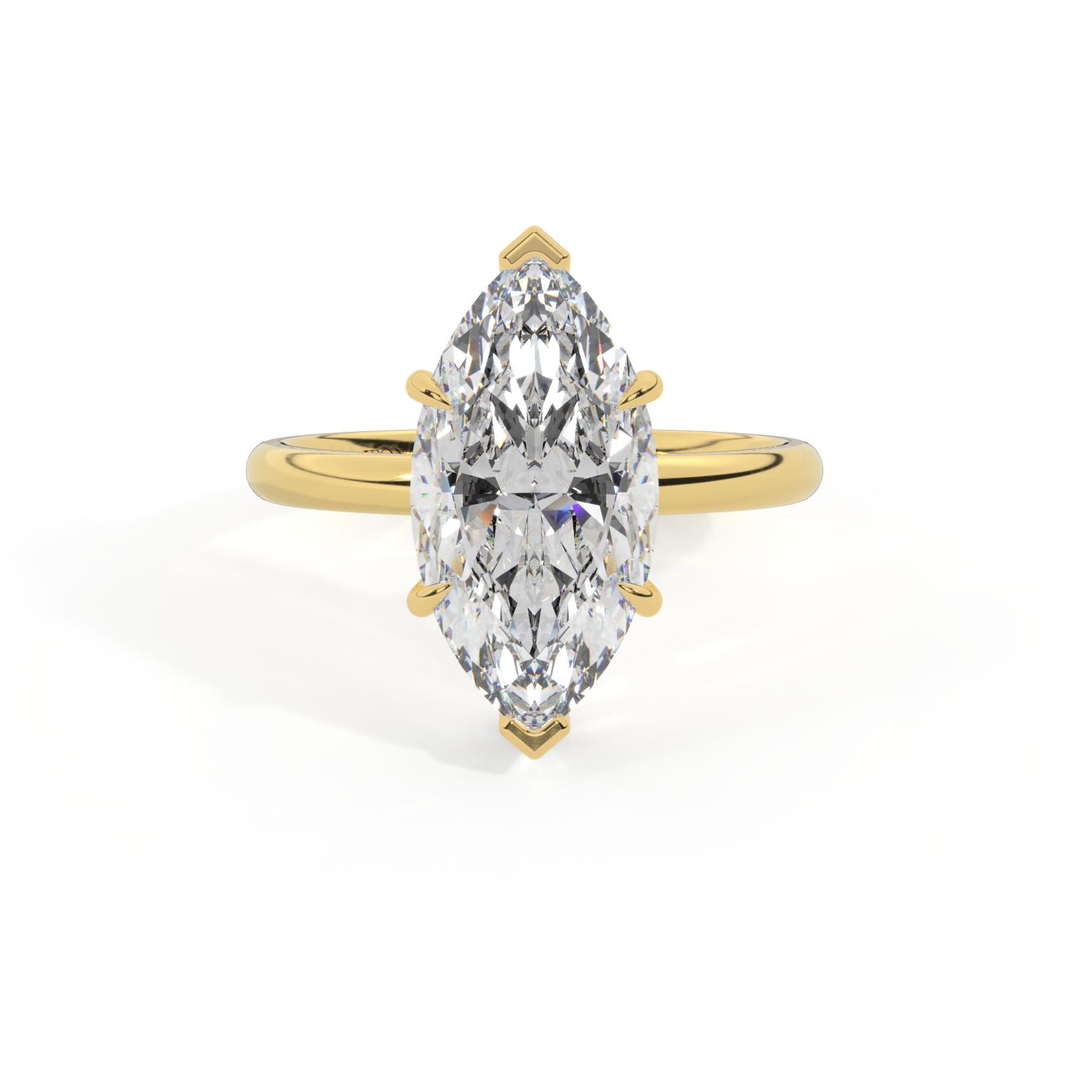 Marquise Solitaire Six-Prong Engagement Ring — view 7