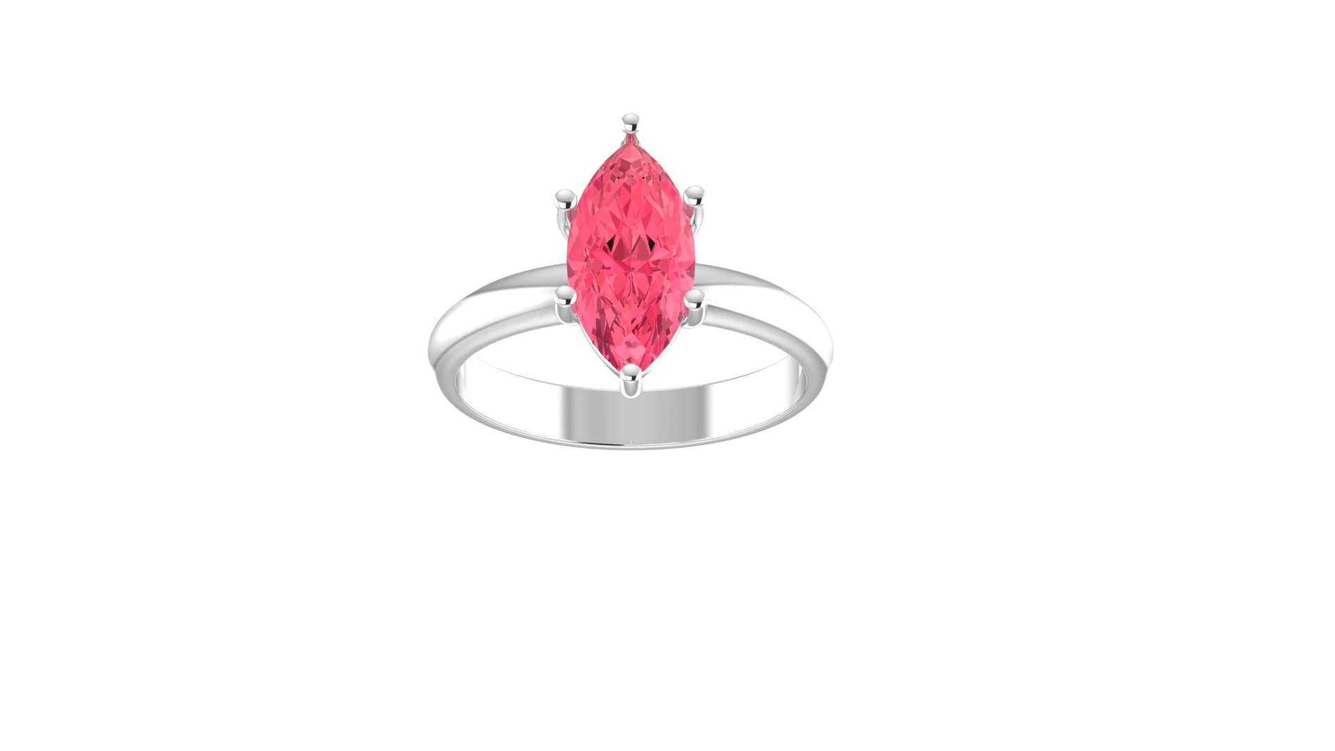 Marquise Solitaire Six-Prong Engagement Ring