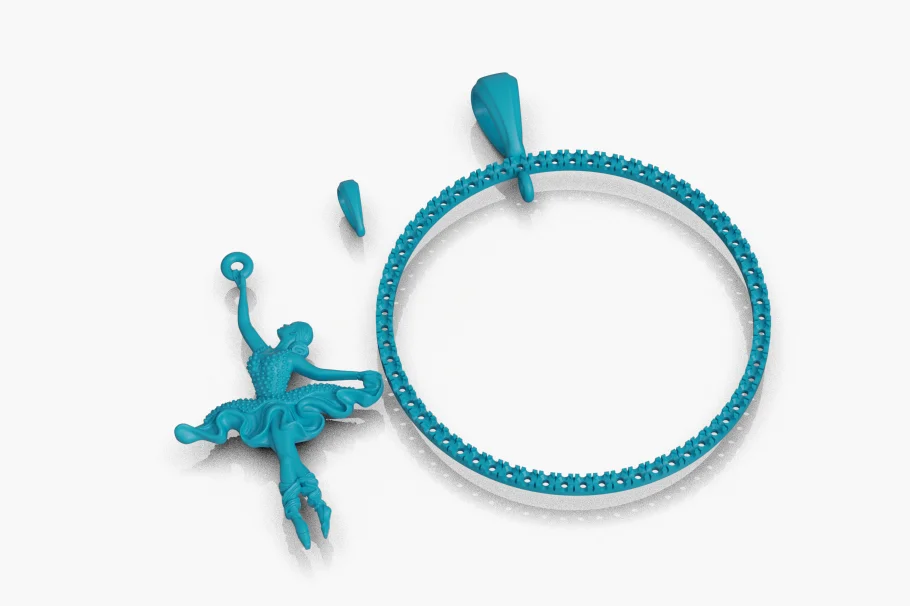 Sculpted Ballerina Dance Pendant — view 7