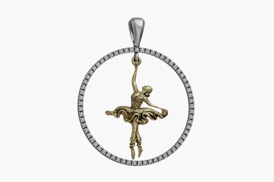 Sculpted Ballerina Dance Pendant — view 6