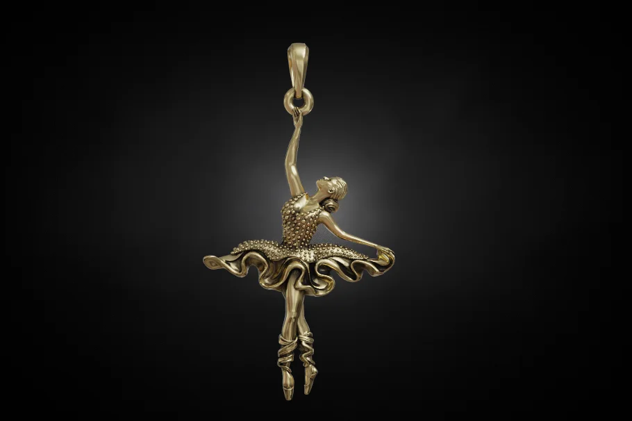 Sculpted Ballerina Dance Pendant — view 2