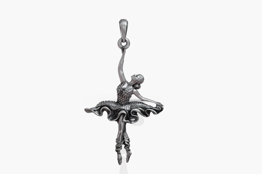 Sculpted Ballerina Dance Pendant — view 5