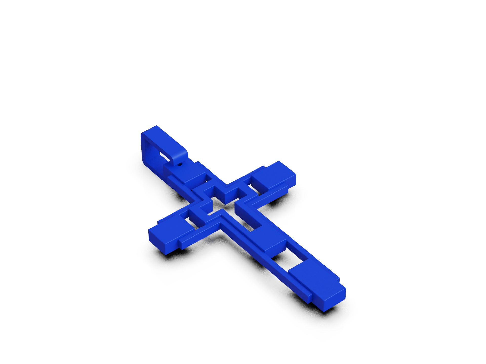 Geometric Layered Cross Pendant — view 6