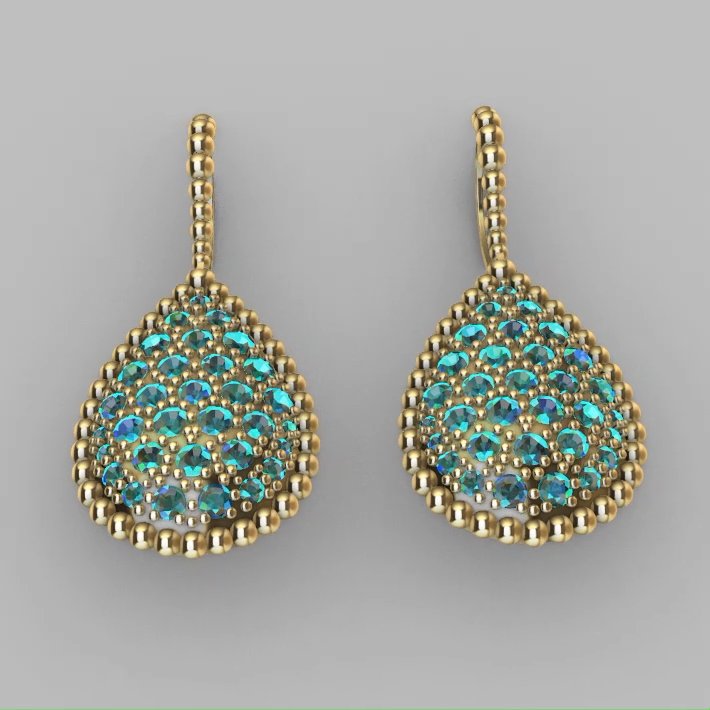 Earrings with Milgrain Border boucheron redroseltd — view 3
