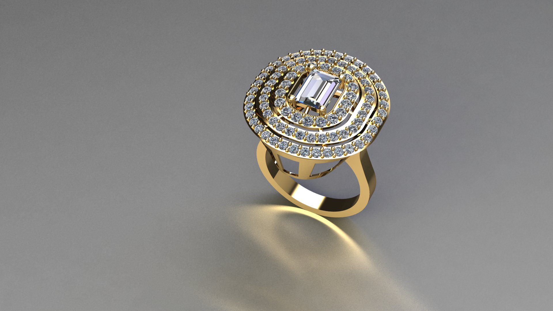 Elegant Baguette Eternity Ring 1.5mm — view 2