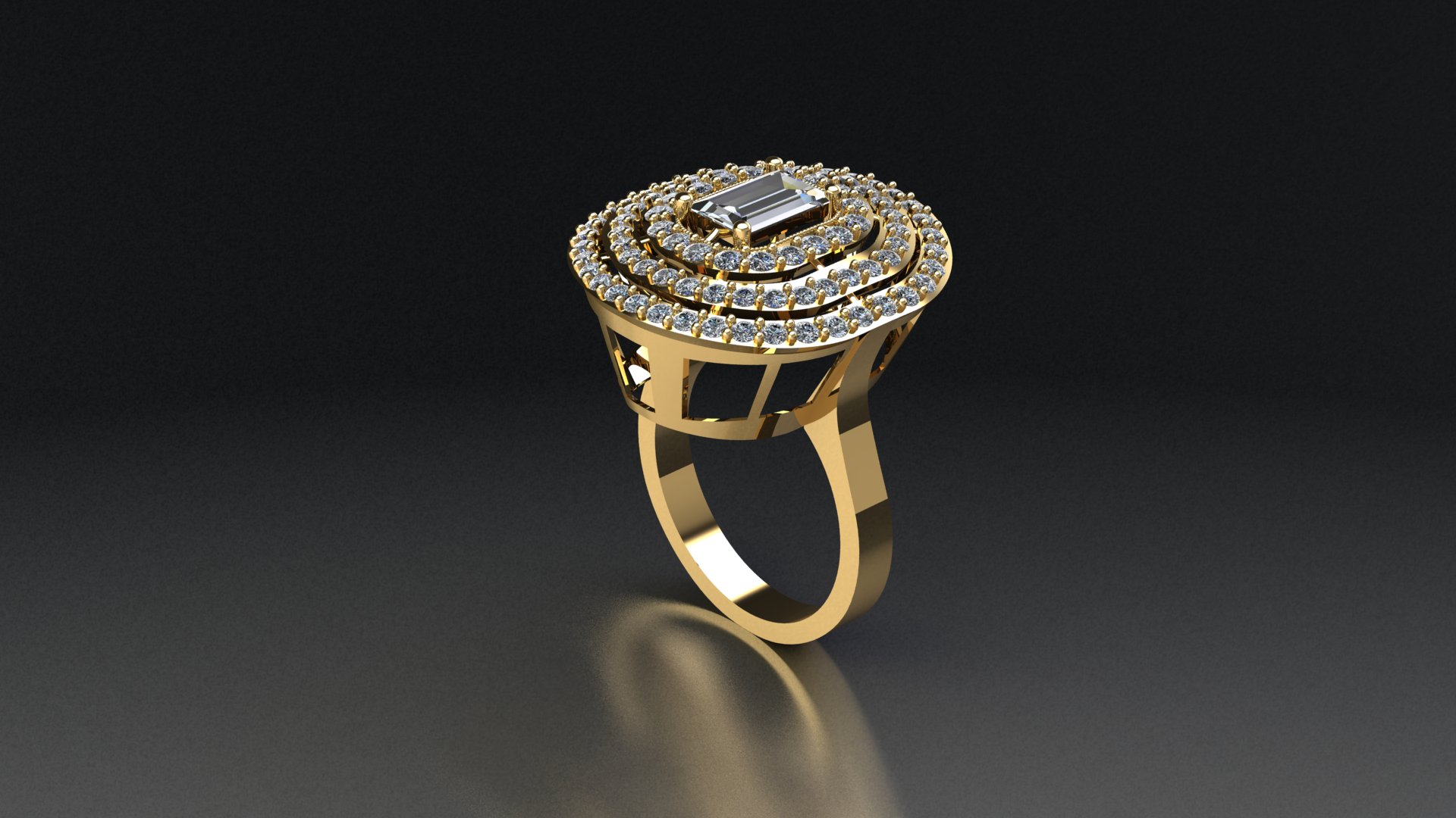 Elegant Baguette Eternity Ring 1.5mm — view 5