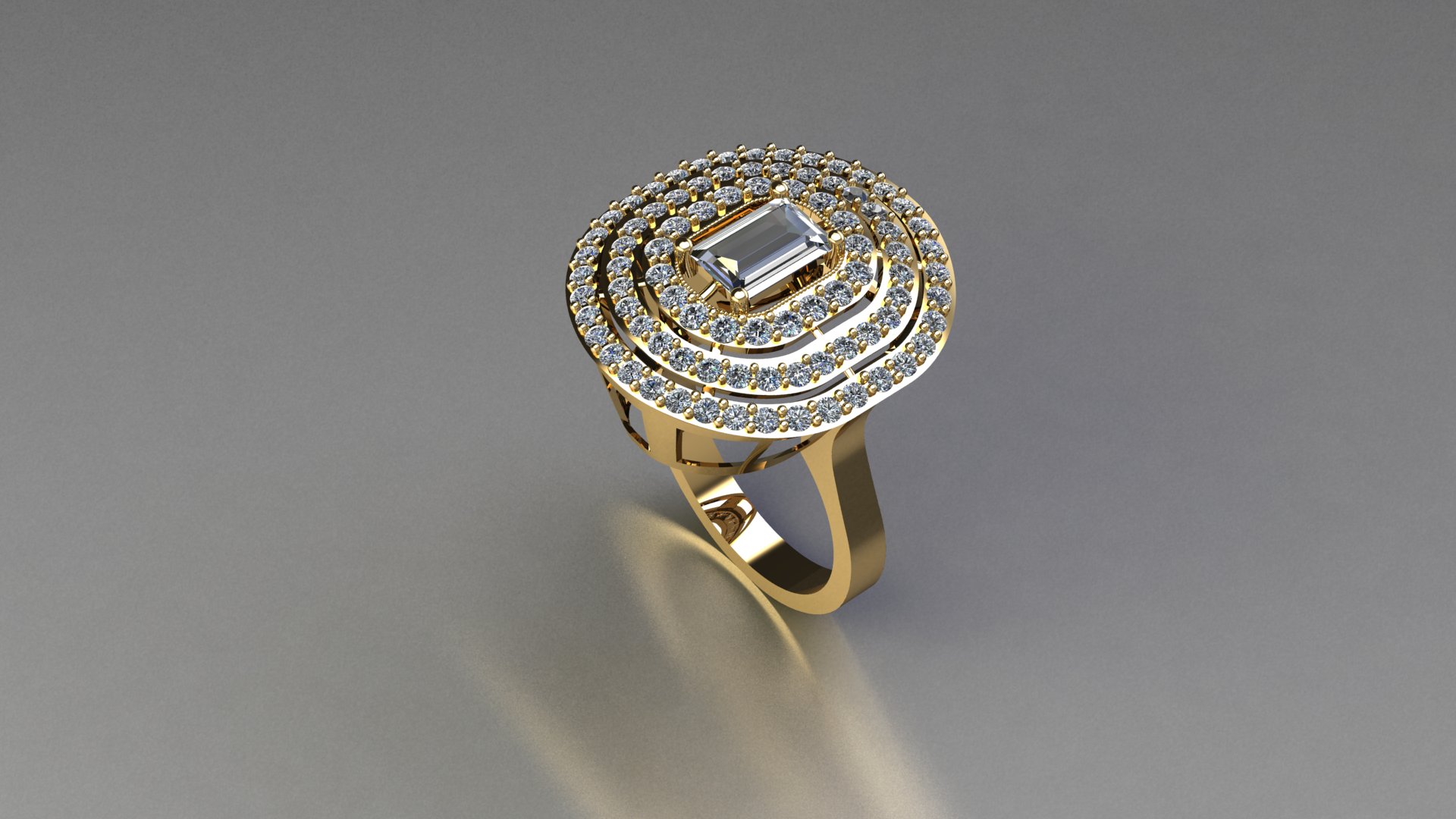 Elegant Baguette Eternity Ring 1.5mm — view 3