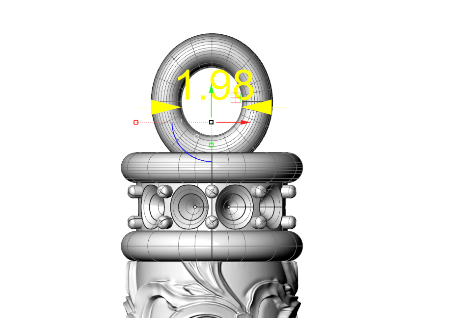 Cylindrical Scrollwork Channel Set Pendant — view 6