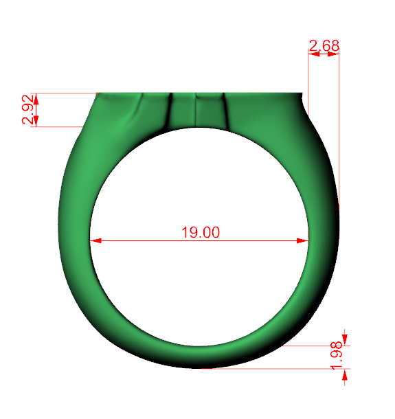 Bold Bitcoin Crypto Symbol Signet Ring — view 6