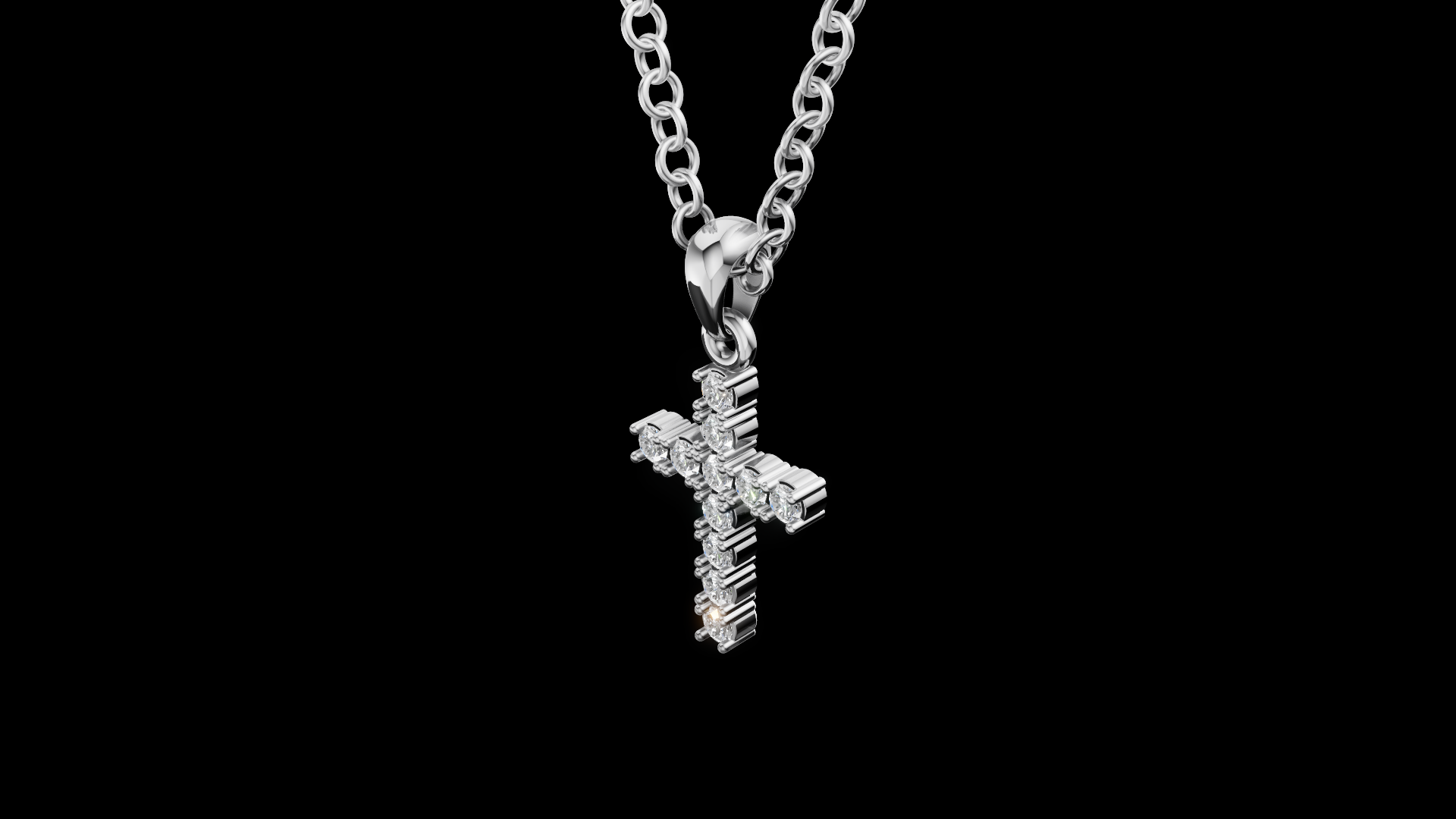 Diamond Cross Pendant 2mm 11 pices — view 7