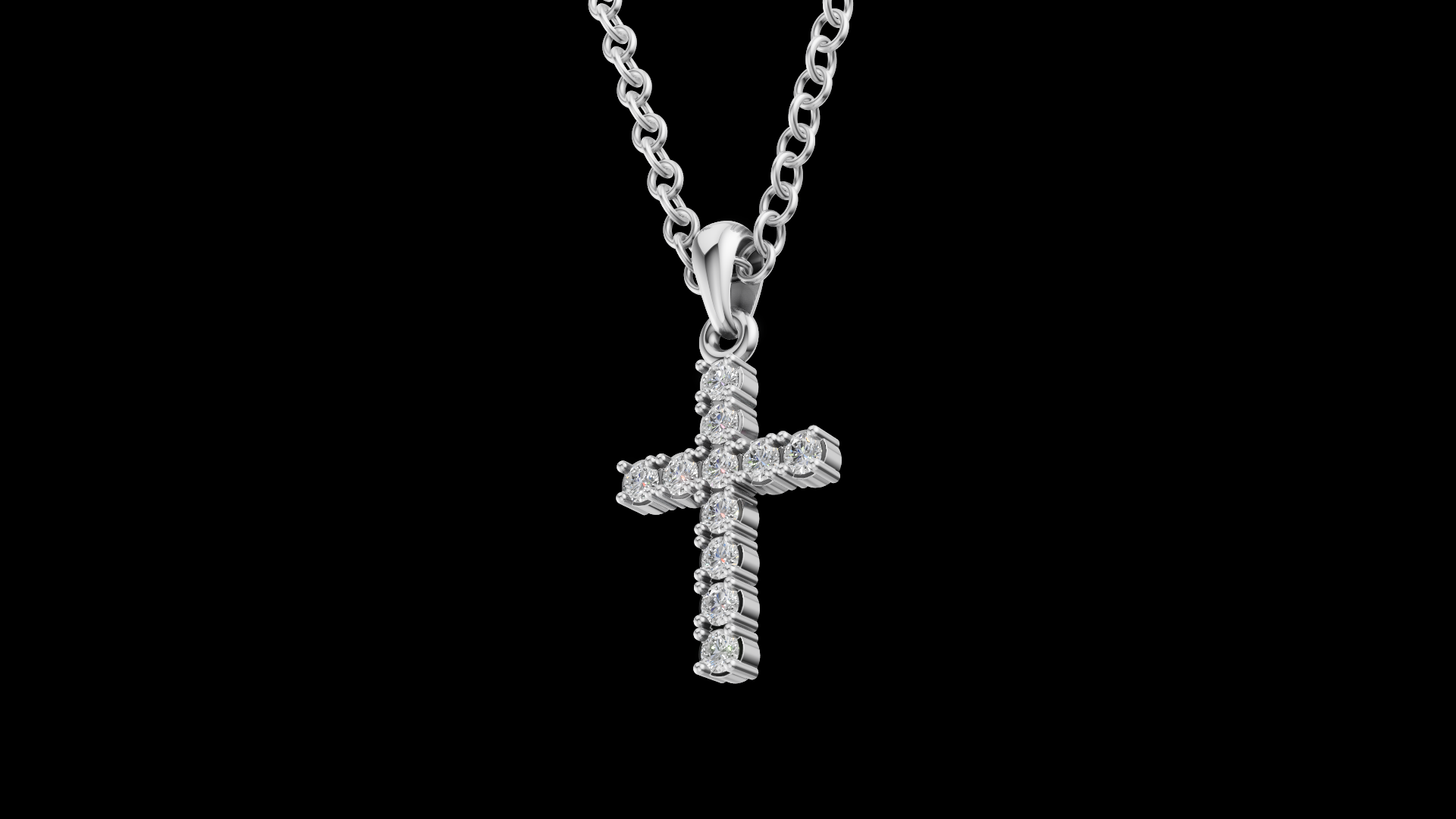 Diamond Cross Pendant 2mm 11 pices — view 8