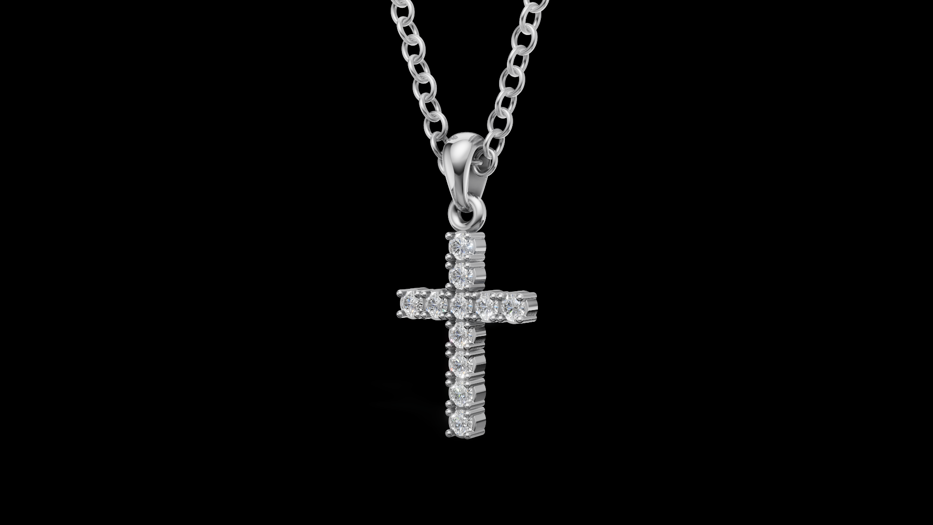 Diamond Cross Pendant 2mm 11 pices — view 3