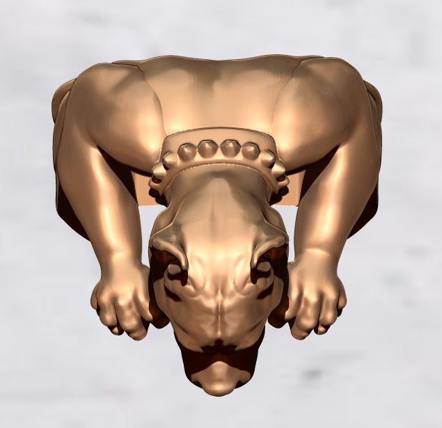 Bold Pitbull Head Figural Ring — view 8