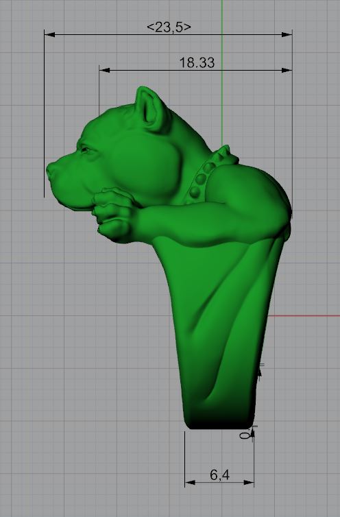 Bold Pitbull Head Figural Ring — view 5