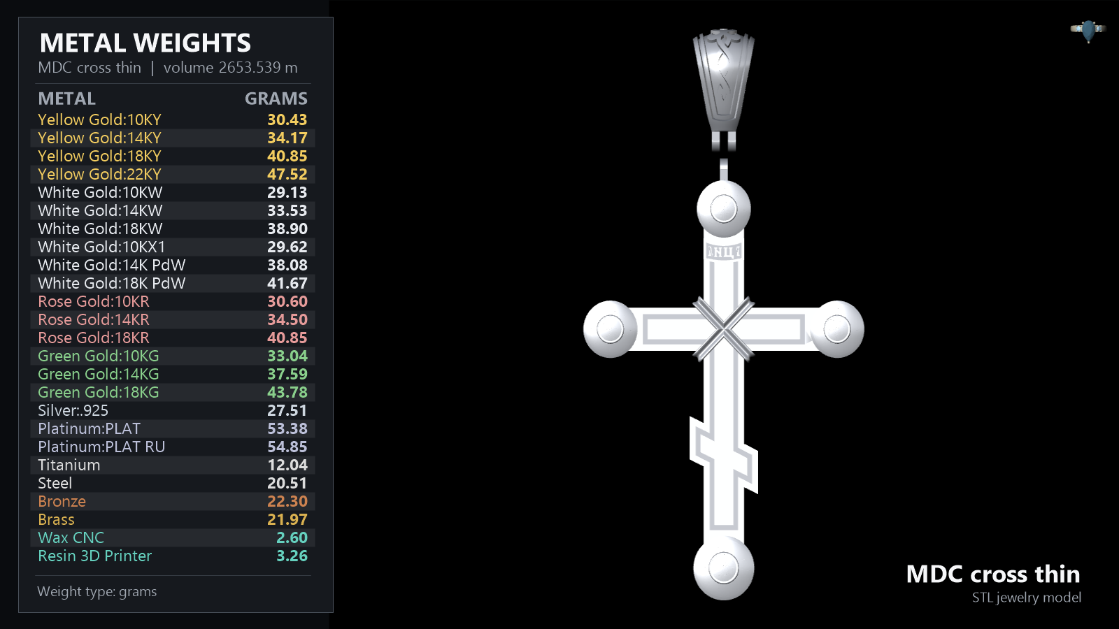 Spasi i Sokhrani Orthodox Crucifix Pendant — view 3