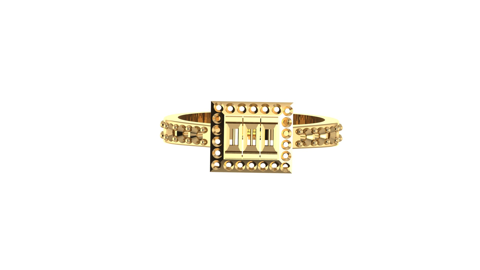 Baguette Diamond Men's Ring — view 7