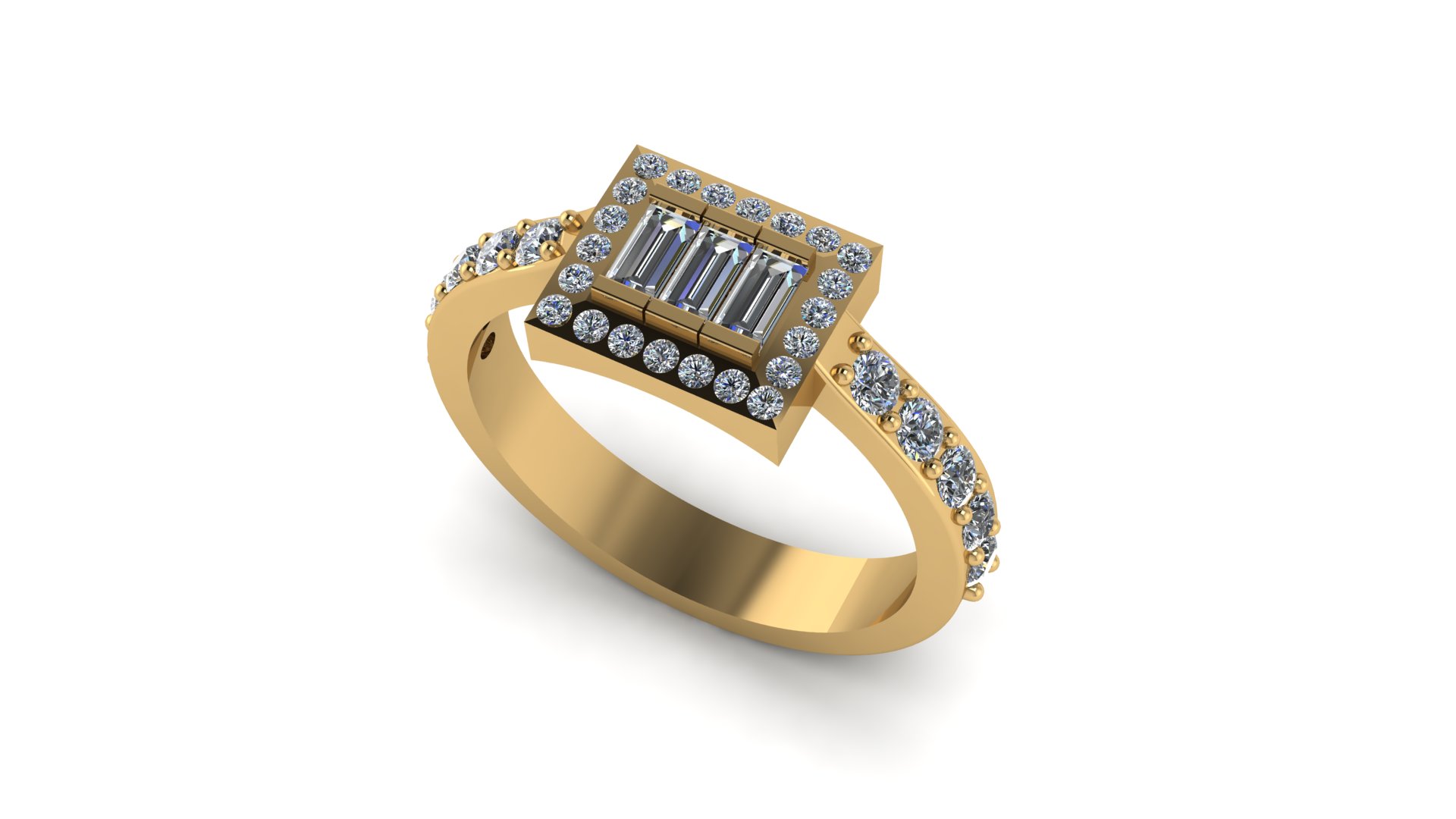 Baguette Diamond Men's Ring