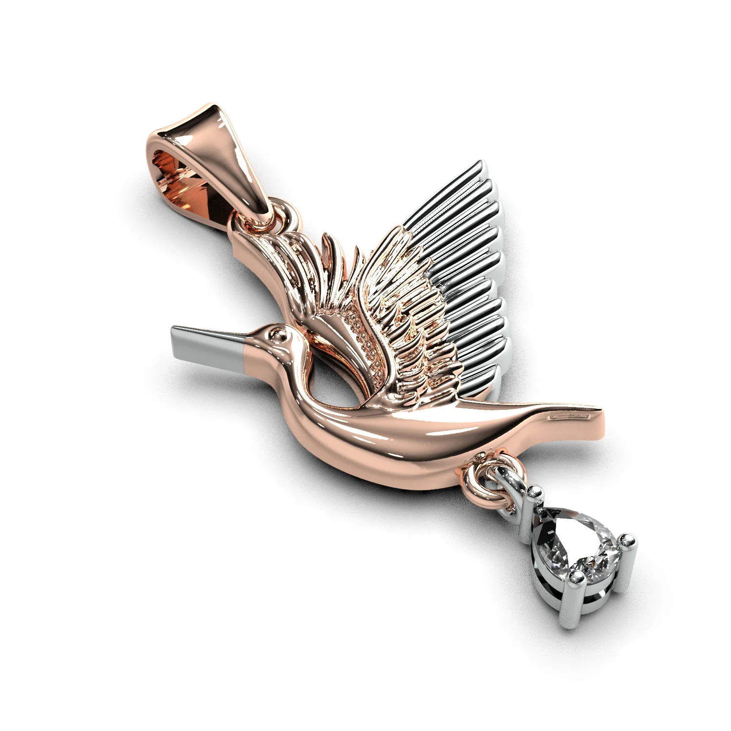 Jewelry pendant stork — view 5