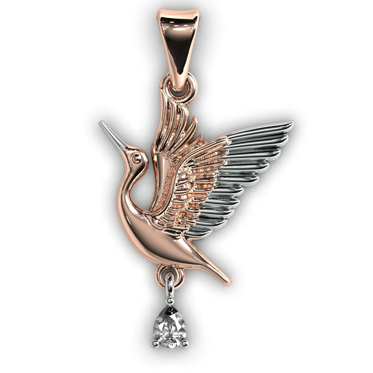 Jewelry pendant stork 3D print model