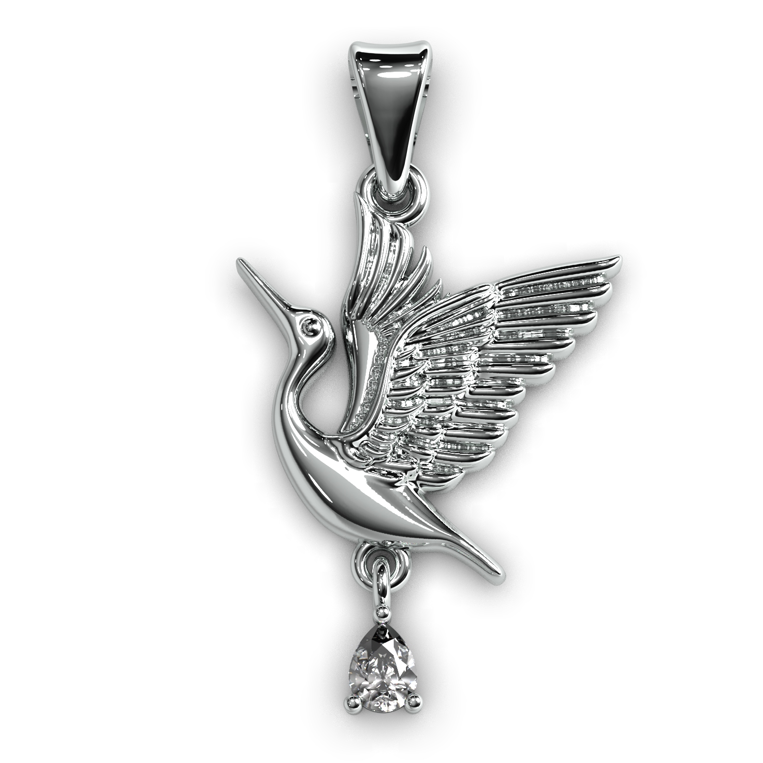 Jewelry pendant stork — view 8