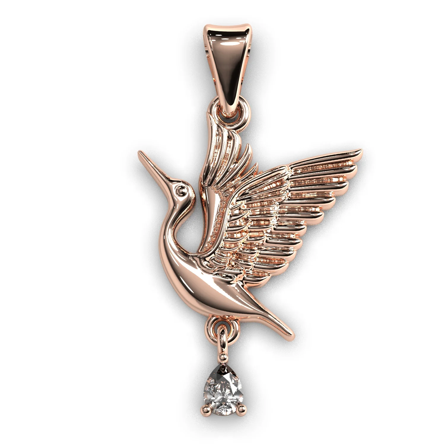 Jewelry pendant stork — view 7
