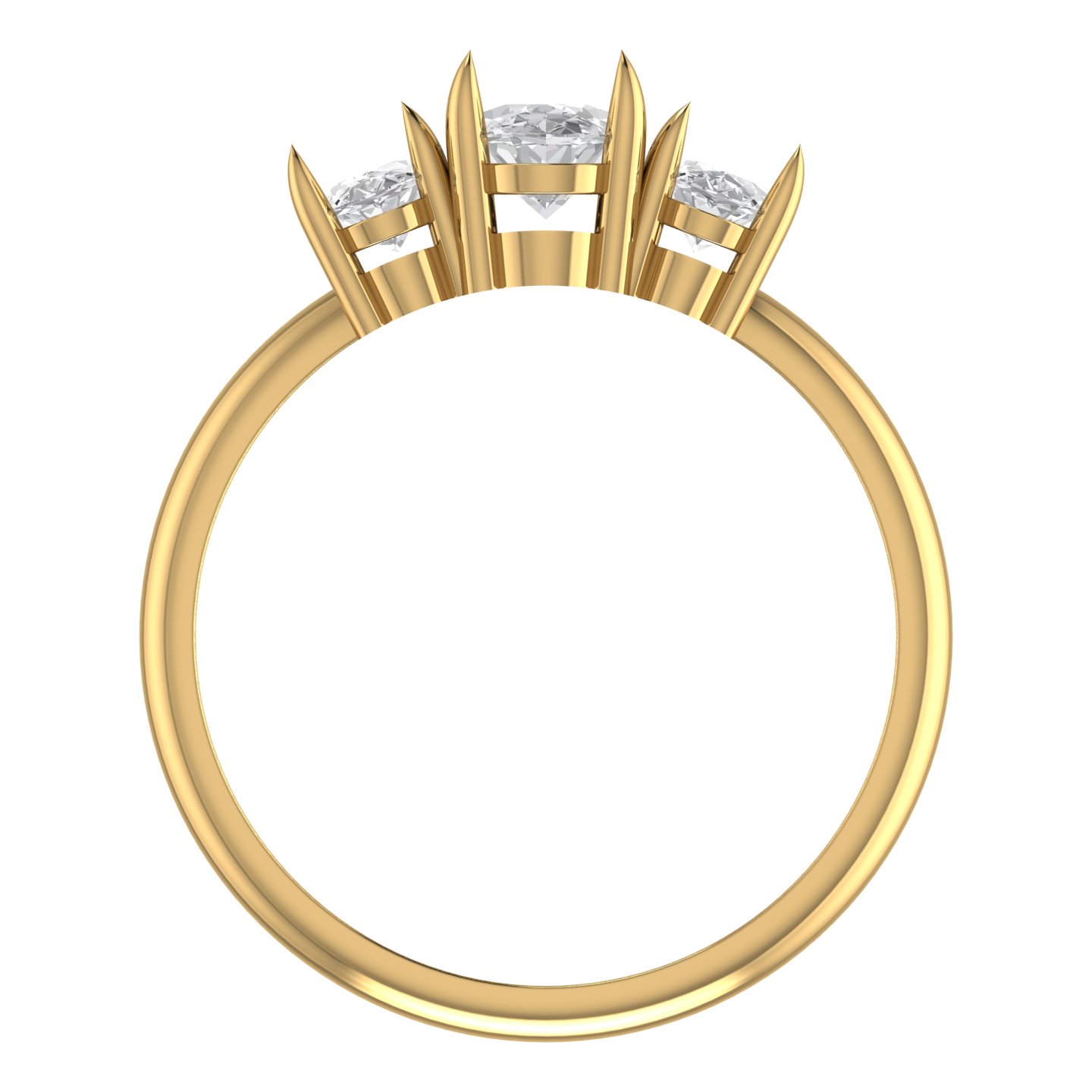Trellis Three-Stone Oval Cut Ring