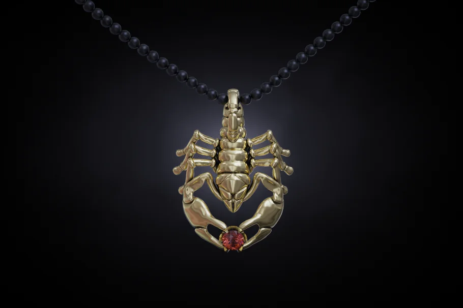 Articulated Scorpion Pendant Hanging by Tail — view 6