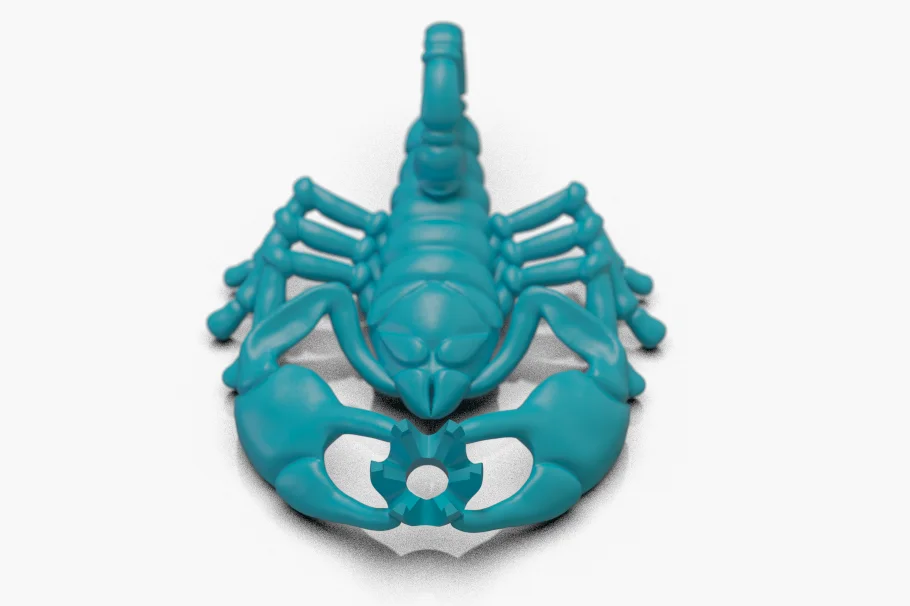 Articulated Scorpion Pendant Hanging by Tail — view 8