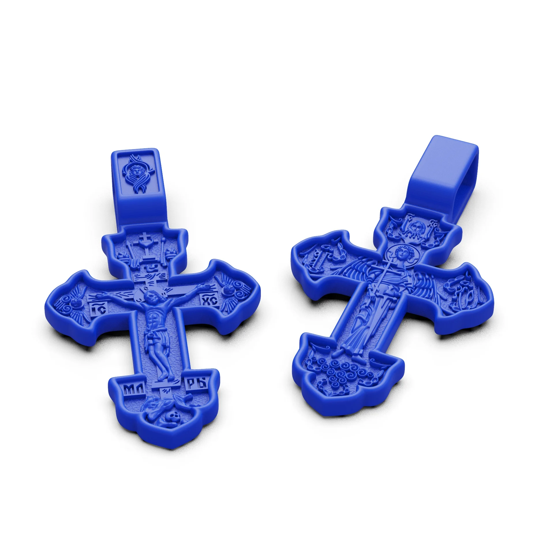 Orthodox Byzantine Crucifixion Archangel Cross — view 5