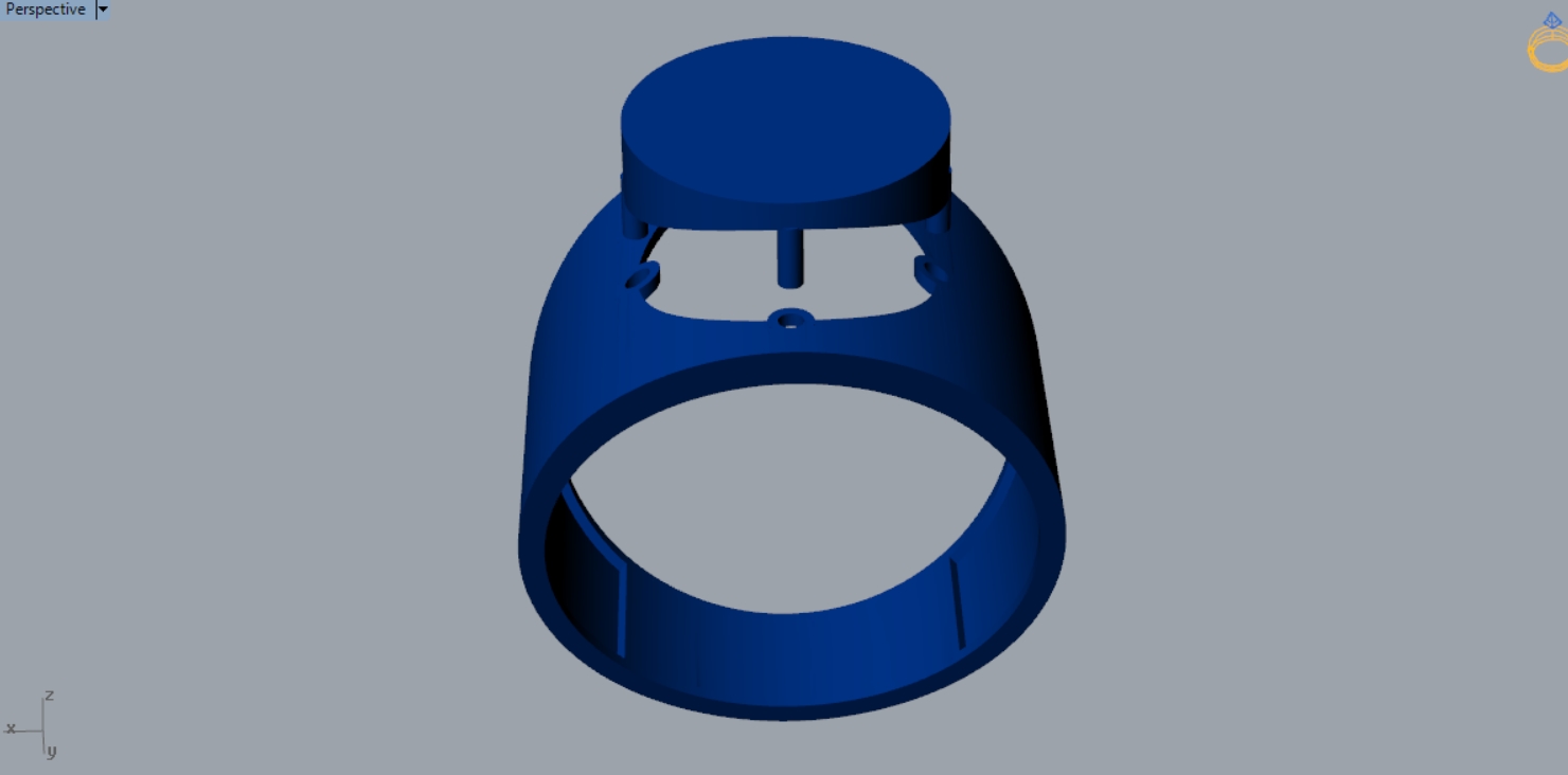Plain Face Signet Ring 3D Print Model 65 — view 8