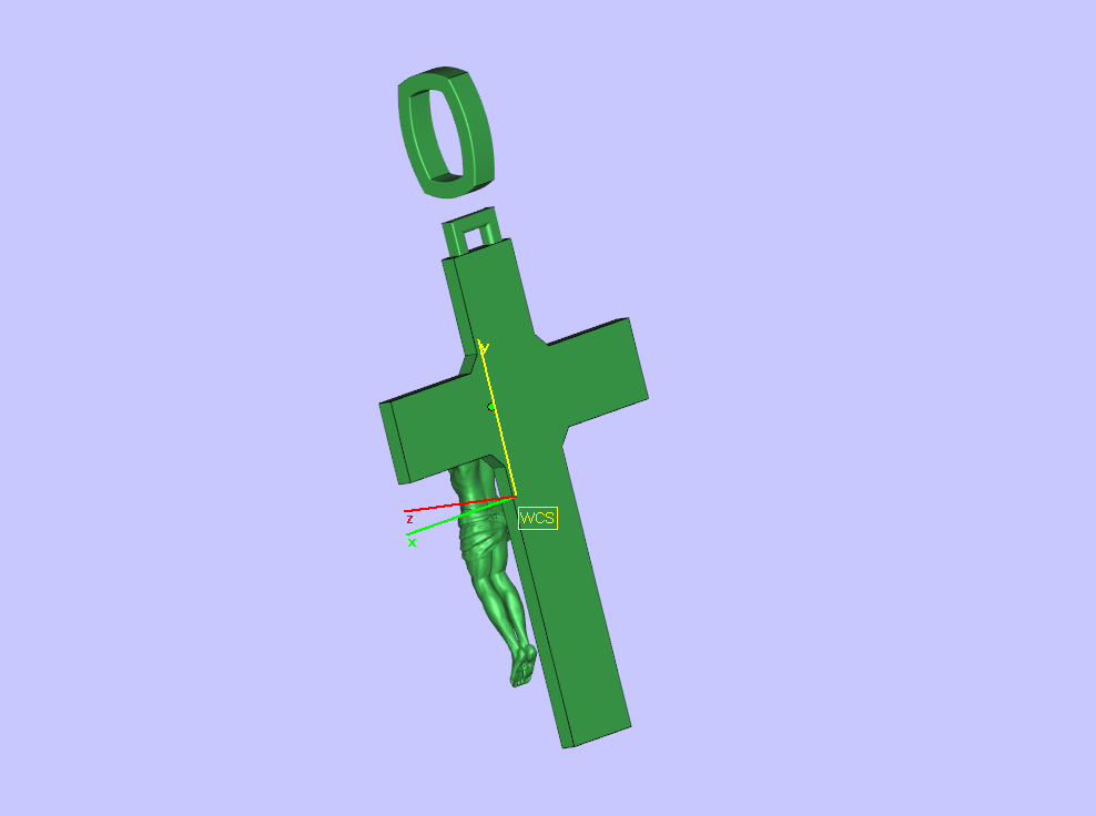 Crucifix Pendant with Riveted Border Detail — view 8