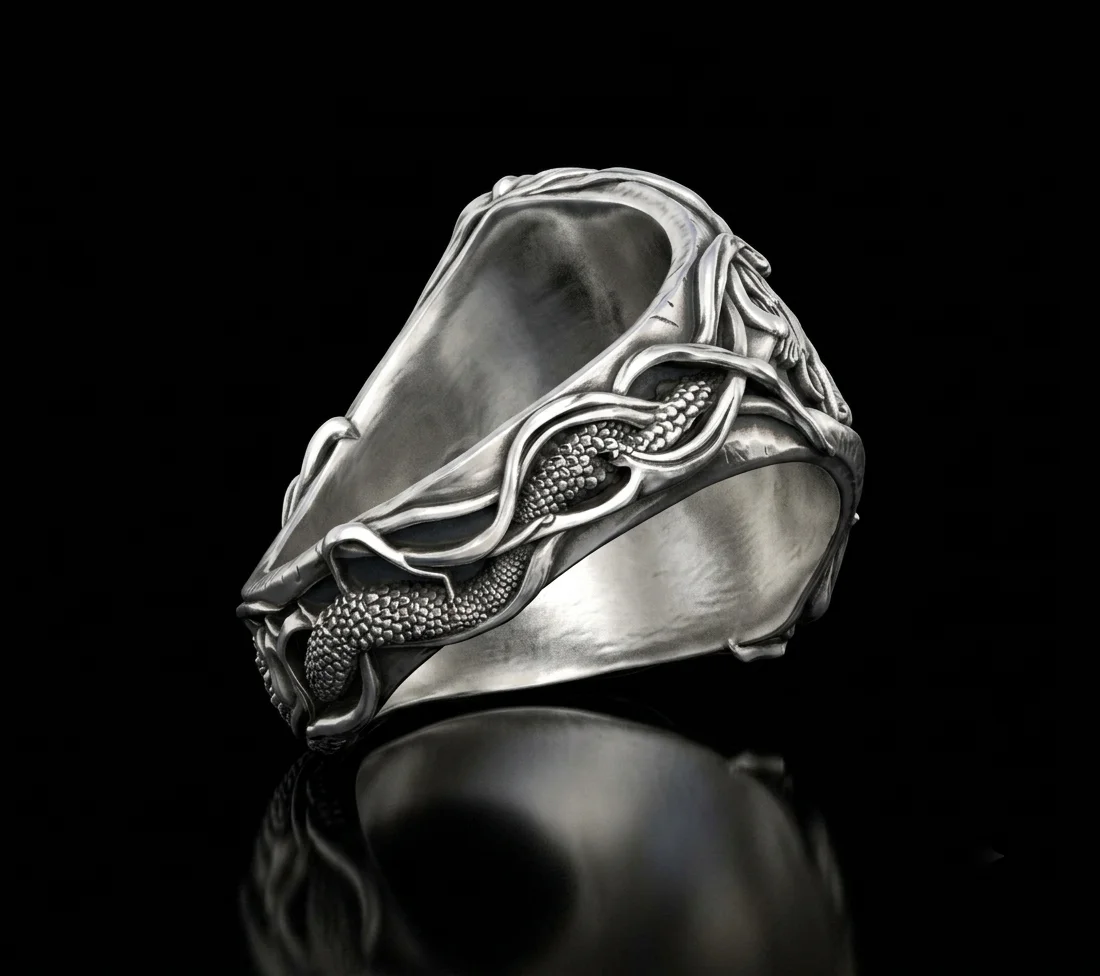 Fantasy Heraldry Signet Ring with House Sigils — view 7