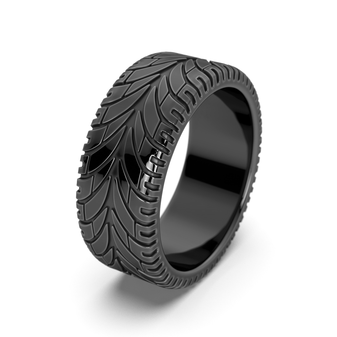 Men's Radial Tire Texture Ring — view 2