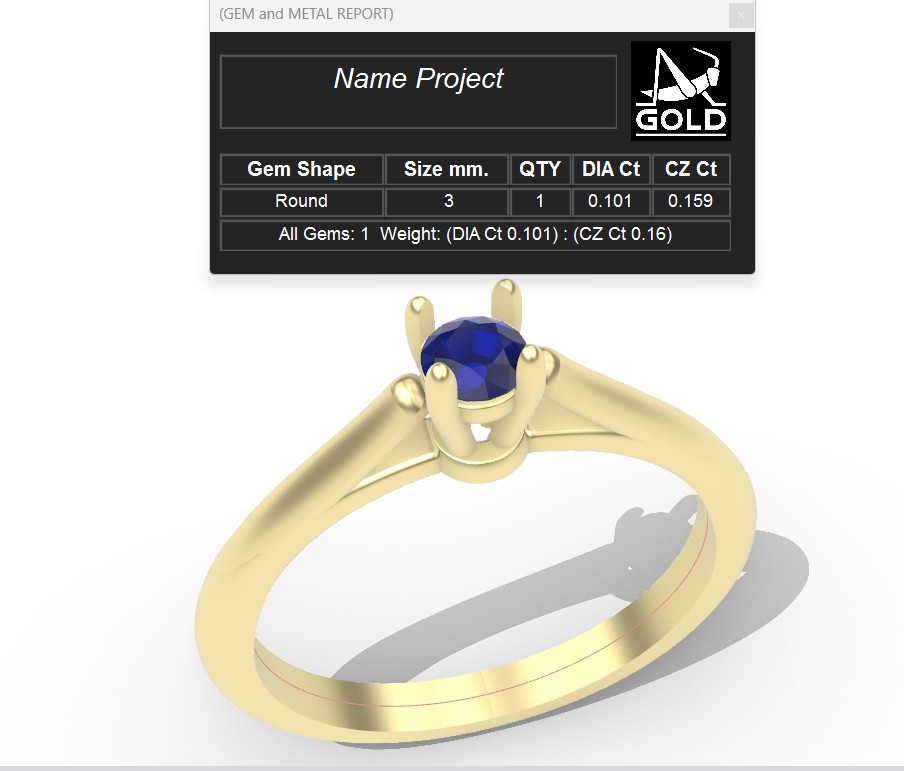 Round Solitaire Cathedral Shank Ring — view 8