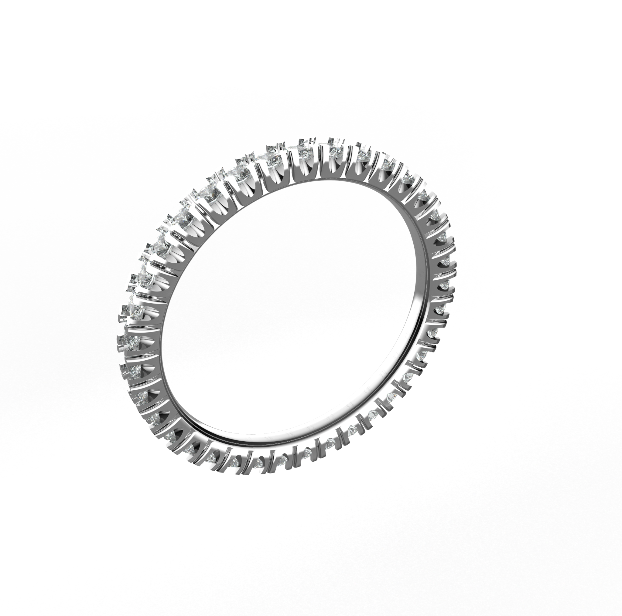 Ring wedding band with diamonds — view 1