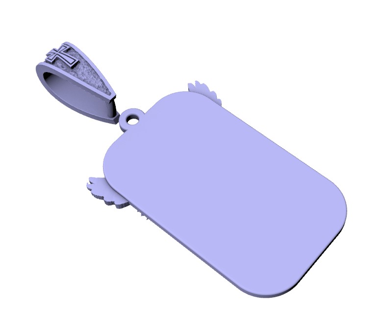 Archangel Michael Protector Dog Tag Pendant — view 8