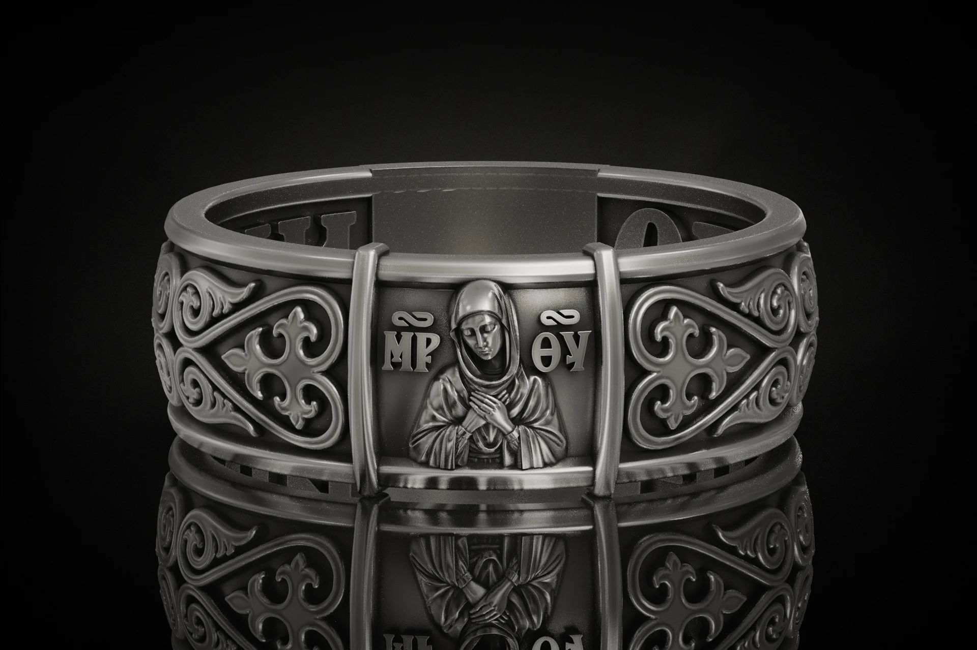Orthodox Virgin Mary 'Save and Protect' Ring