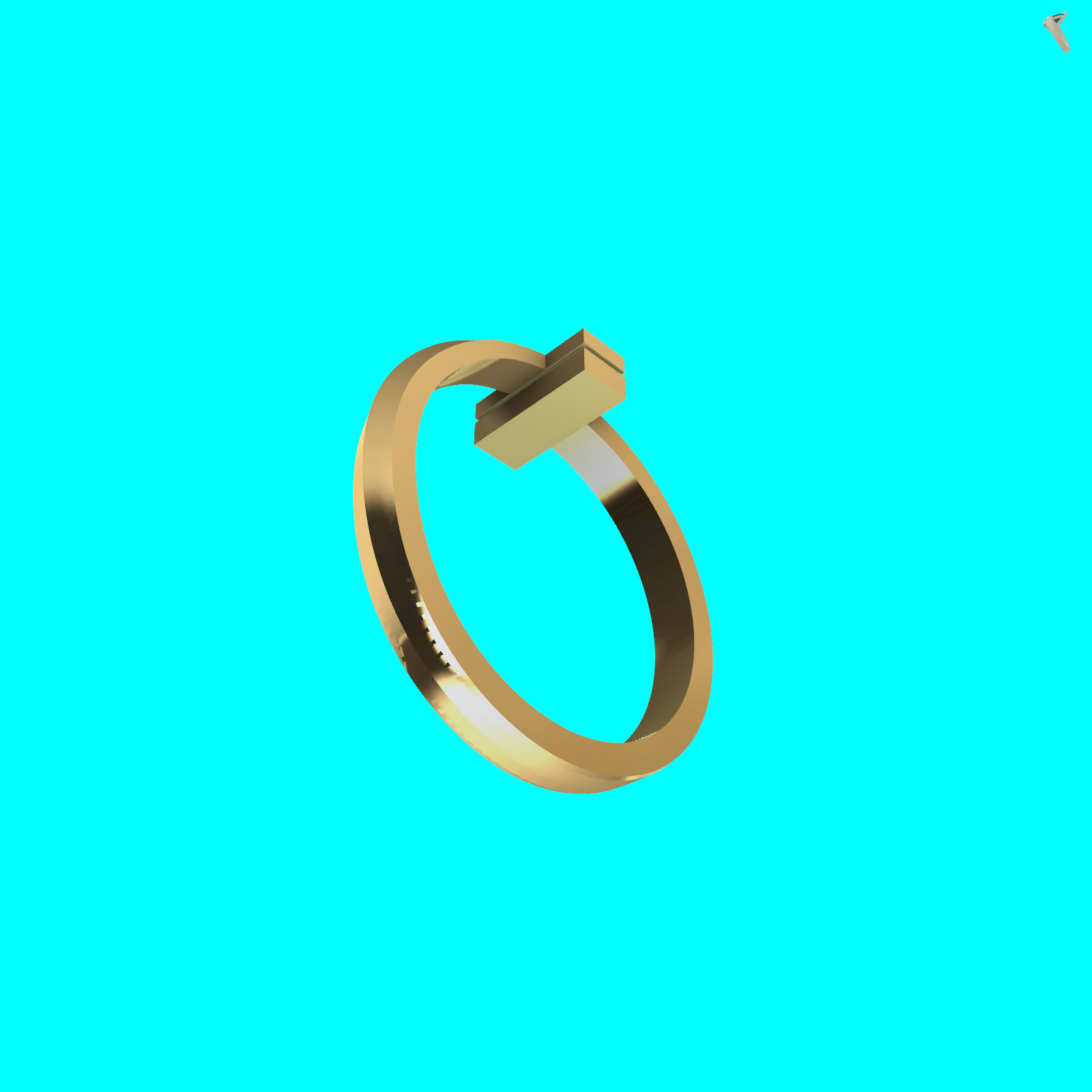 Minimalist Dome Ring with Flush Set Gems — view 7
