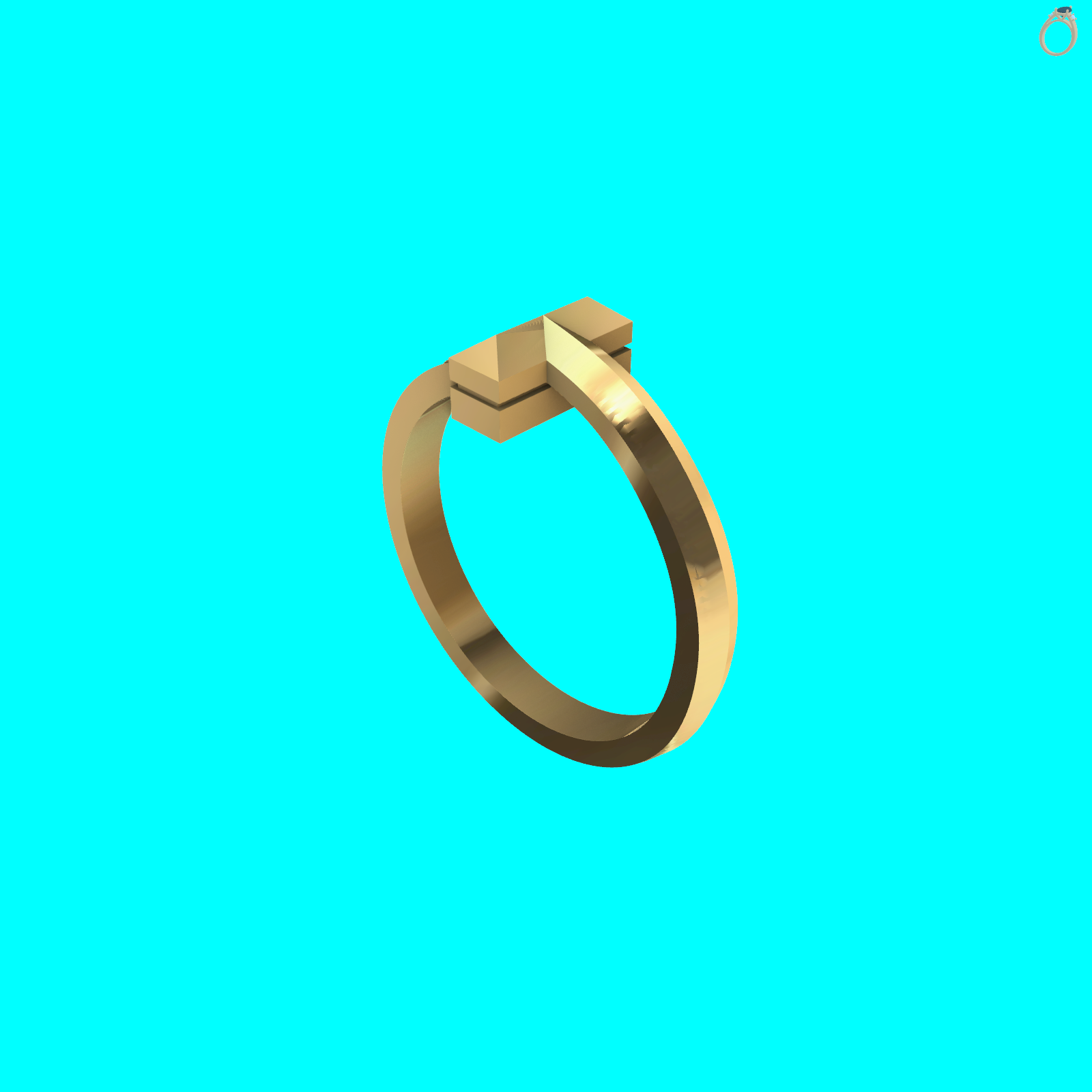 Minimalist Dome Ring with Flush Set Gems — view 2