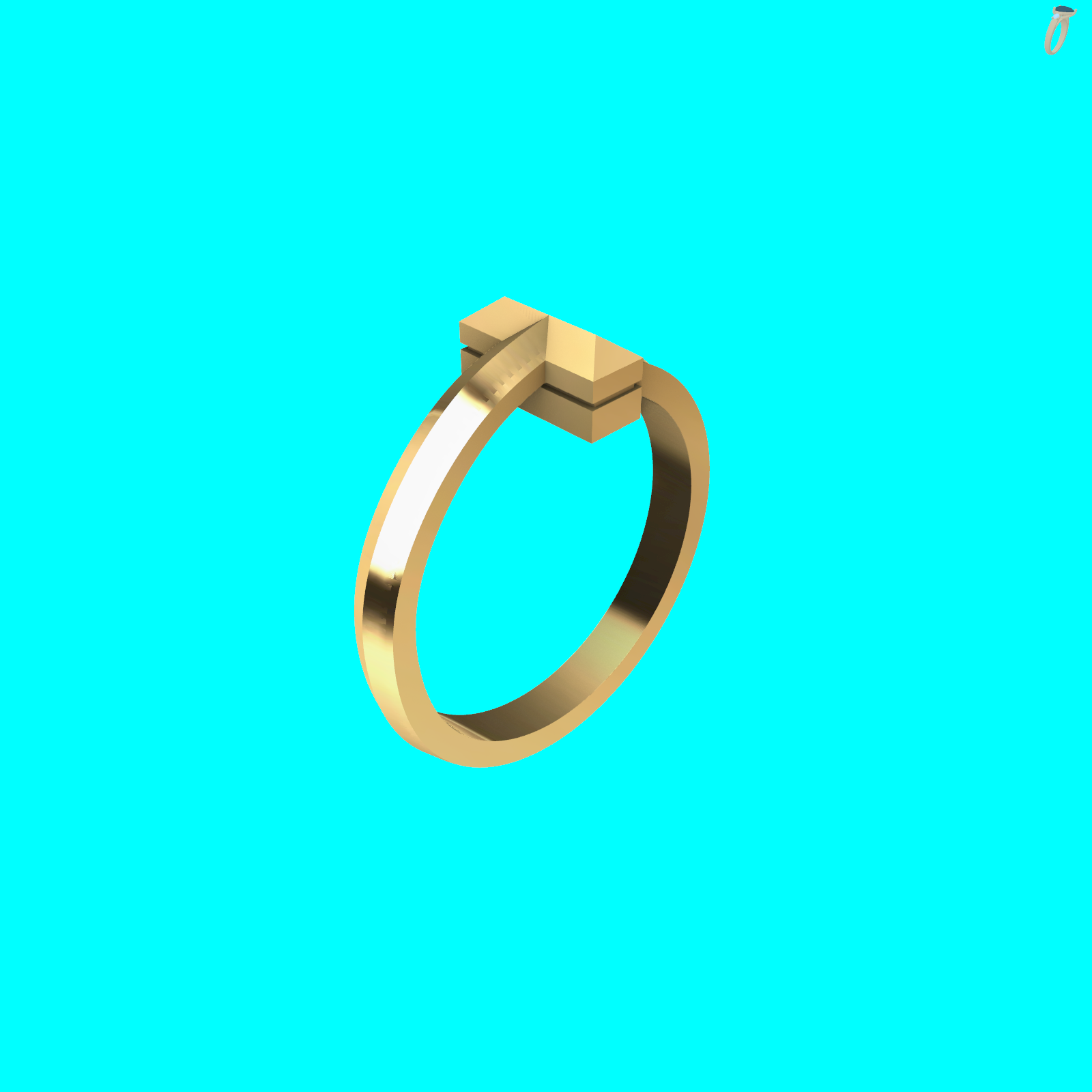 Minimalist Dome Ring with Flush Set Gems — view 3